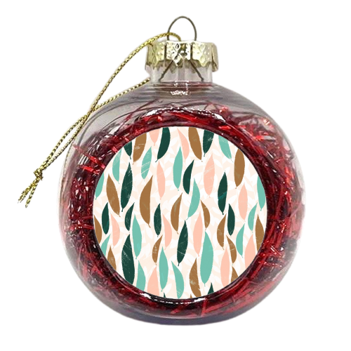 Leaf pattern - xmas bauble by DejaReve