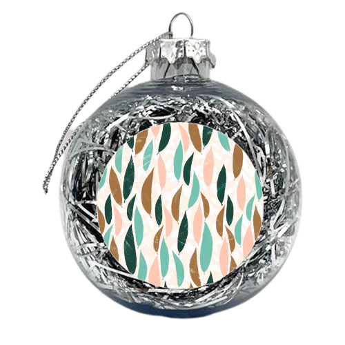 Leaf pattern - xmas bauble by DejaReve