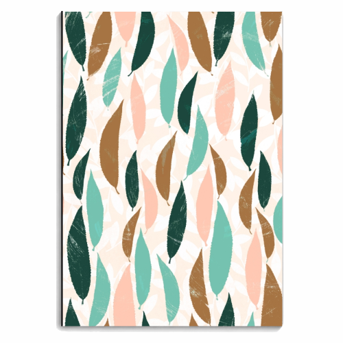 Leaf pattern - personalised A4, A5, A6 notebook by DejaReve