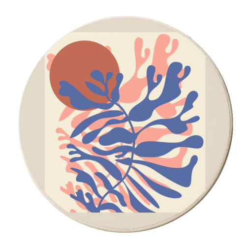 Leaves Dance Matisse - personalised beer coaster by EZbie