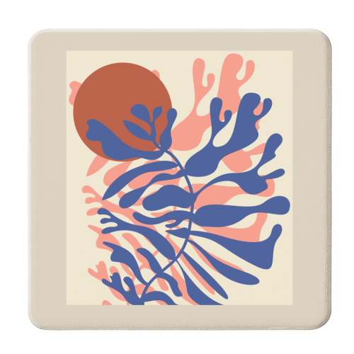 Leaves Dance Matisse - personalised beer coaster by EZbie