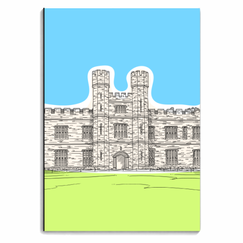 Leeds Castle In Colours Illustration - personalised A4, A5, A6 notebook by Adam Regester