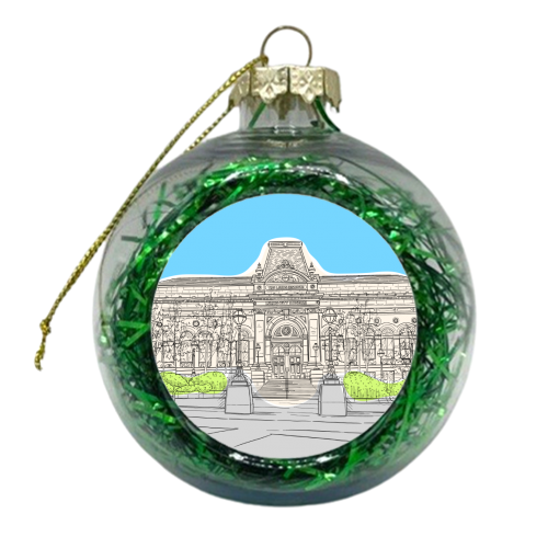 Leeds City Museum Illustration - xmas bauble by Adam Regester