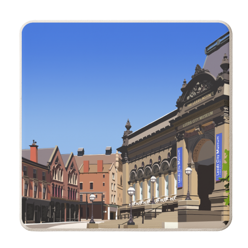 Leeds City Museum - personalised beer coaster by Richard O'Neill