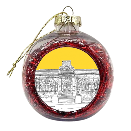 Leeds City Museum (Yellow Version) - xmas bauble by Adam Regester