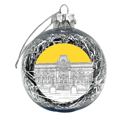 Leeds City Museum (Yellow Version) - xmas bauble by Adam Regester