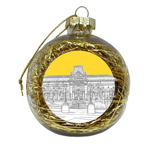 Leeds City Museum (Yellow Version) - xmas bauble by Adam Regester