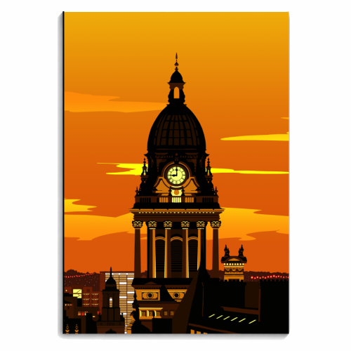 Leeds Dusk - personalised A4, A5, A6 notebook by Richard O'Neill