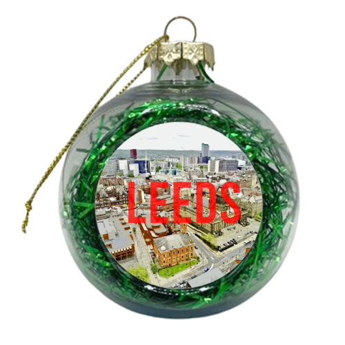 LEEDS - RED - xmas bauble by AP