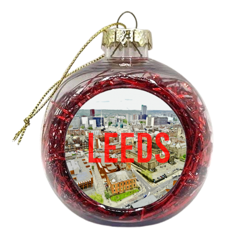 LEEDS - RED - xmas bauble by AP