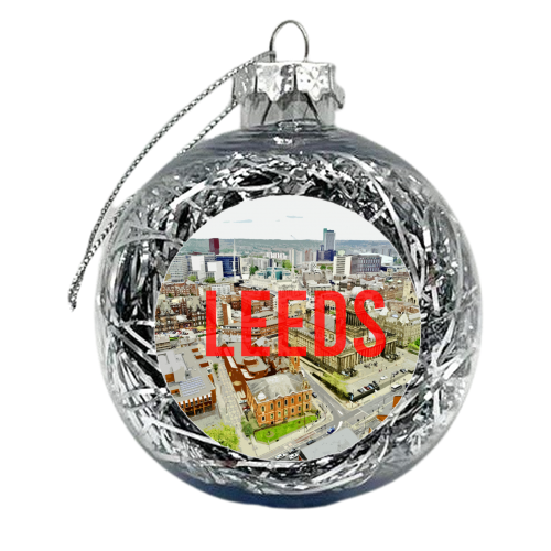 LEEDS - RED - xmas bauble by AP