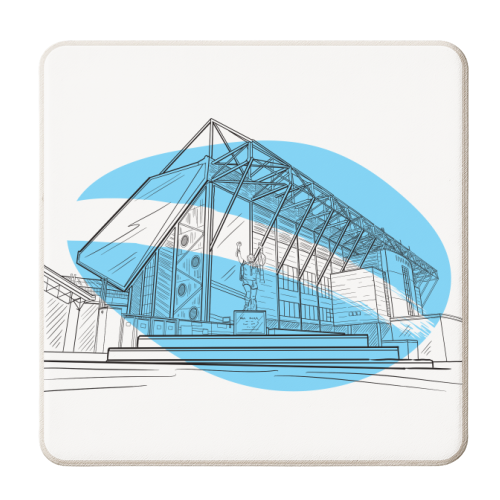 Leeds Stadium Illustration - personalised beer coaster by Adam Regester