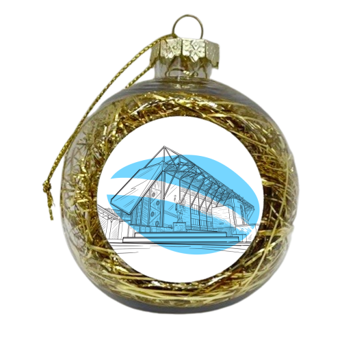 Leeds Stadium Illustration - xmas bauble by Adam Regester