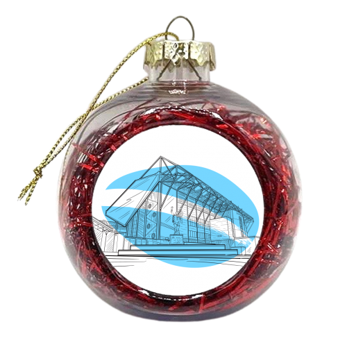 Leeds Stadium Illustration - xmas bauble by Adam Regester