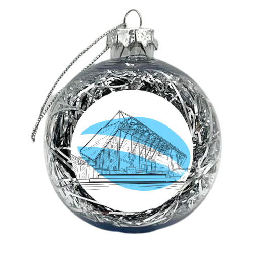 Leeds Stadium Illustration - xmas bauble by Adam Regester