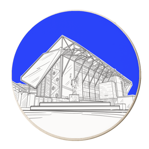 Leeds Stadium - personalised beer coaster by Adam Regester
