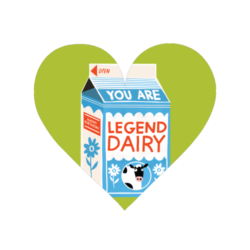 Legend Dairy Funny Milk Cow Design - Magnet by AbiGoLucky