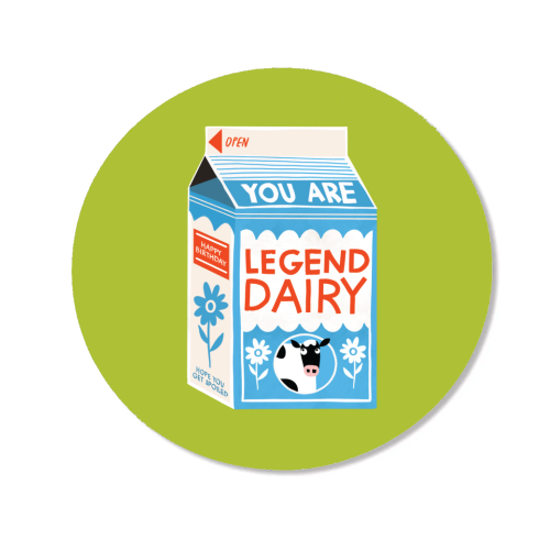 Legend Dairy Funny Milk Cow Design - Magnet by AbiGoLucky