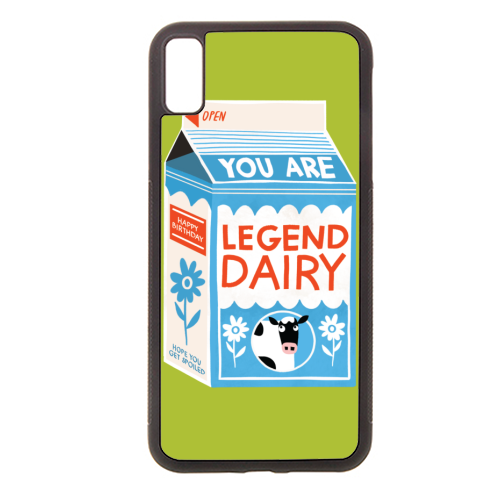 Legend Dairy Funny Milk Cow Design - stylish phone case by AbiGoLucky