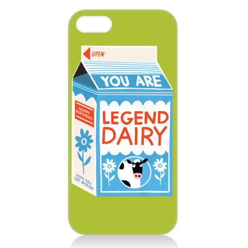 Legend Dairy Funny Milk Cow Design - unique phone case by AbiGoLucky