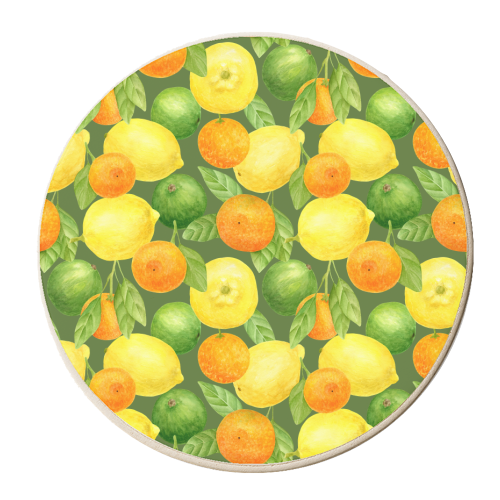 lemon and orange - personalised beer coaster by Anastasios Konstantinidis