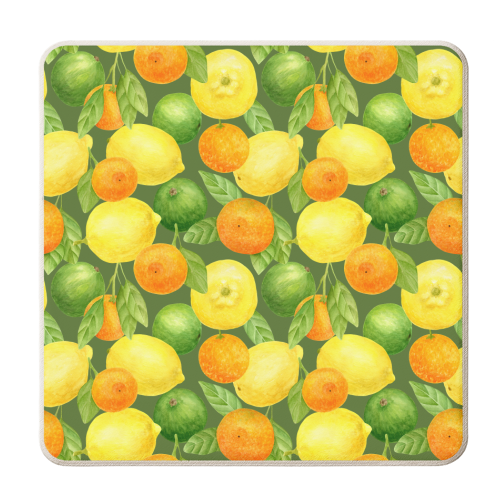 lemon and orange - personalised beer coaster by Anastasios Konstantinidis