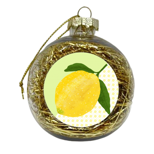 Lemon - xmas bauble by Rock and Rose Creative