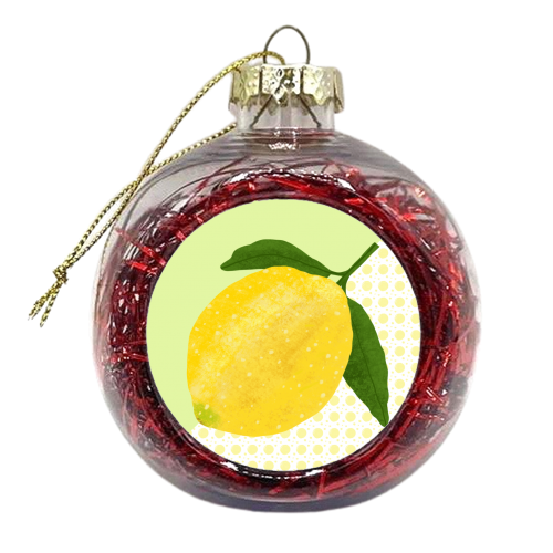 Lemon - xmas bauble by Rock and Rose Creative