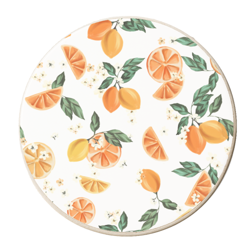 Lemon Crush 001 - personalised beer coaster by Mukta Lata Barua