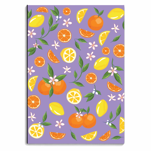 Lemon & Orange Purple Twist - personalised A4, A5, A6 notebook by Niamh McKeown