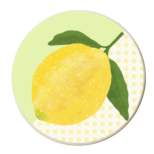 Lemon - personalised beer coaster by Rock and Rose Creative