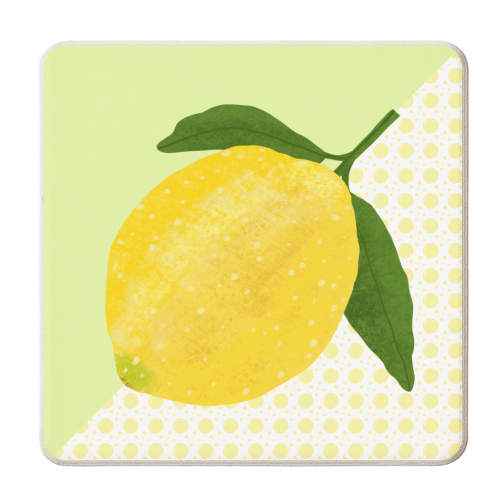 Lemon - personalised beer coaster by Rock and Rose Creative