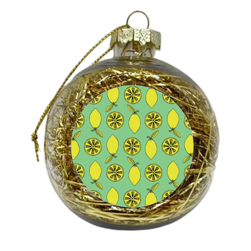 Lemon Slice - xmas bauble by Yazmin Brooks