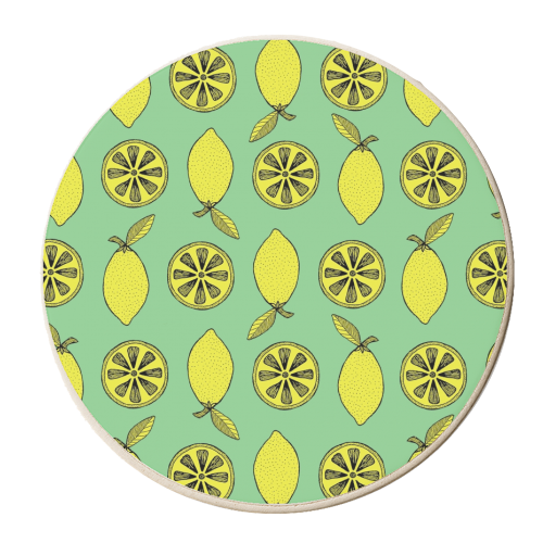 Lemon Slice - personalised beer coaster by Yazmin Brooks