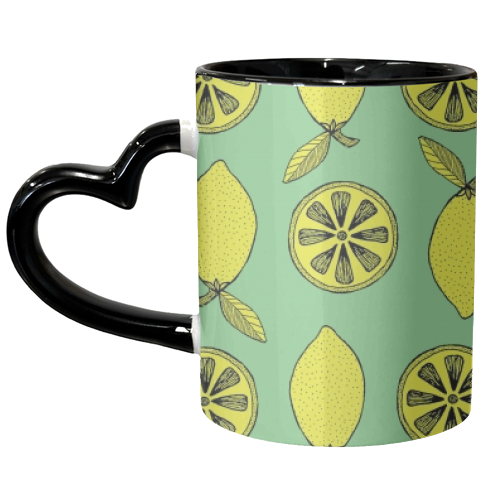 Lemon Slice - unique mug by Yazmin Brooks