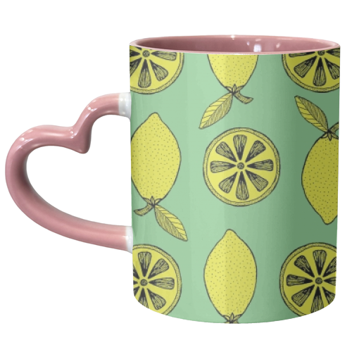 Lemon Slice - unique mug by Yazmin Brooks