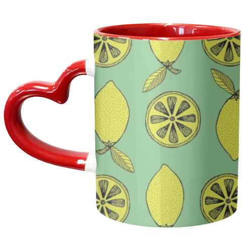 Lemon Slice - unique mug by Yazmin Brooks