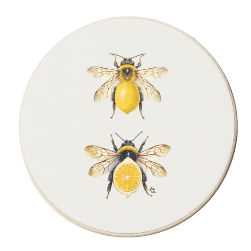 LemonBeez - personalised beer coaster by Larissa Grace