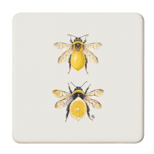 LemonBeez - personalised beer coaster by Larissa Grace