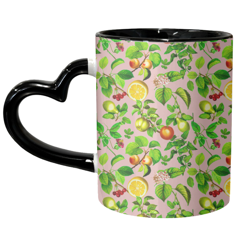 lemons and flowers - unique mug by Anastasios Konstantinidis