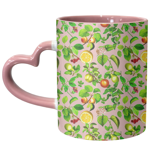 lemons and flowers - unique mug by Anastasios Konstantinidis