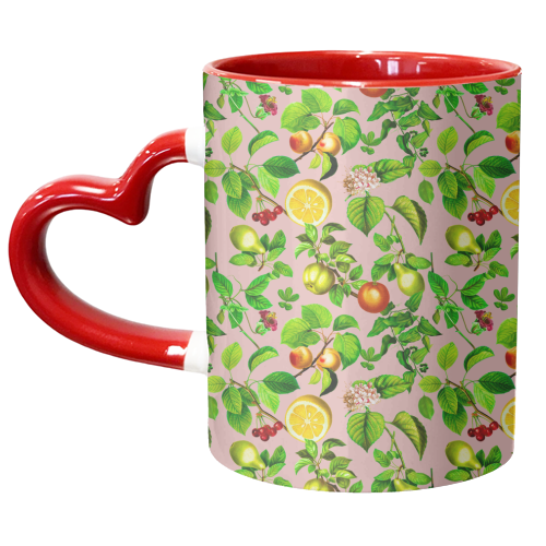 lemons and flowers - unique mug by Anastasios Konstantinidis