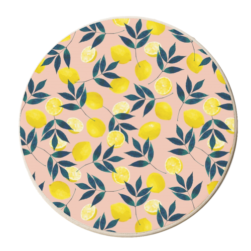 Lemony Goodness - personalised beer coaster by Uma Prabhakar Gokhale