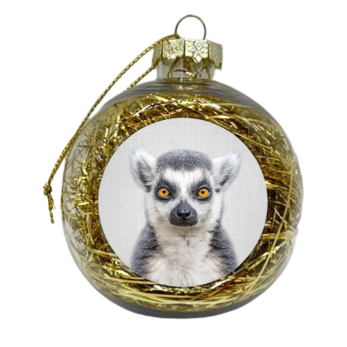 Lemur - Colorful - xmas bauble by Gal Design