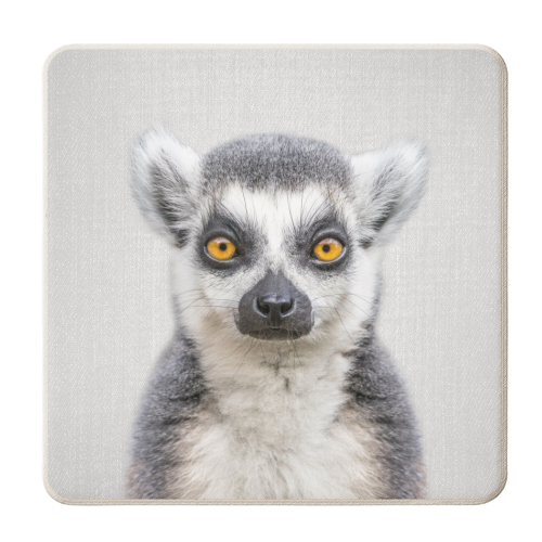 Lemur - Colorful - personalised beer coaster by Gal Design