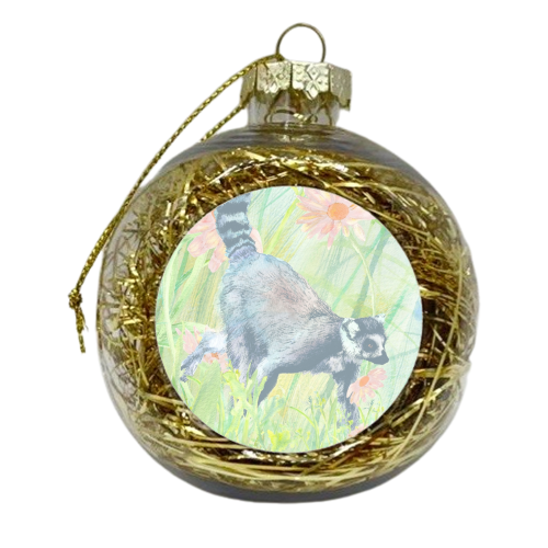 Lemur Meadow - xmas bauble by Rachel Foreman
