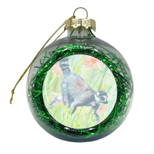 Lemur Meadow - xmas bauble by Rachel Foreman