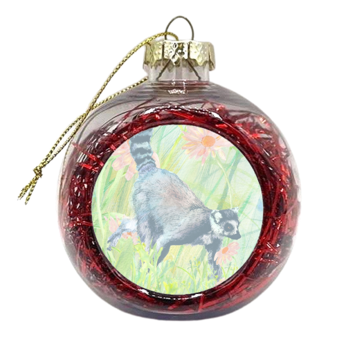 Lemur Meadow - xmas bauble by Rachel Foreman