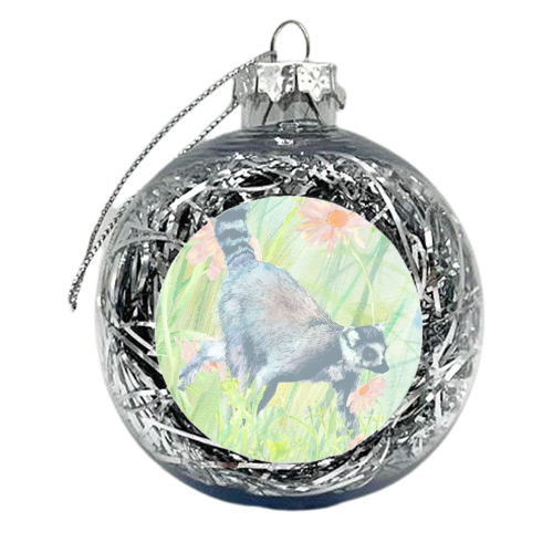 Lemur Meadow - xmas bauble by Rachel Foreman