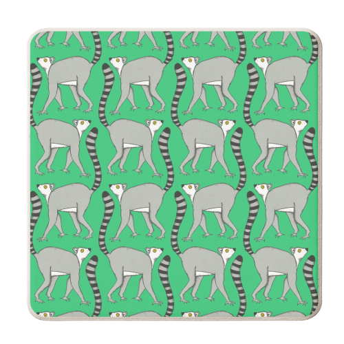Lemur - personalised beer coaster by Yazmin Brooks